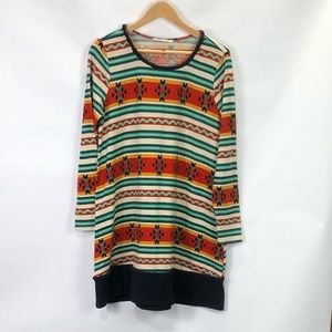 Altar’d State Aztec print dress women’s size medium